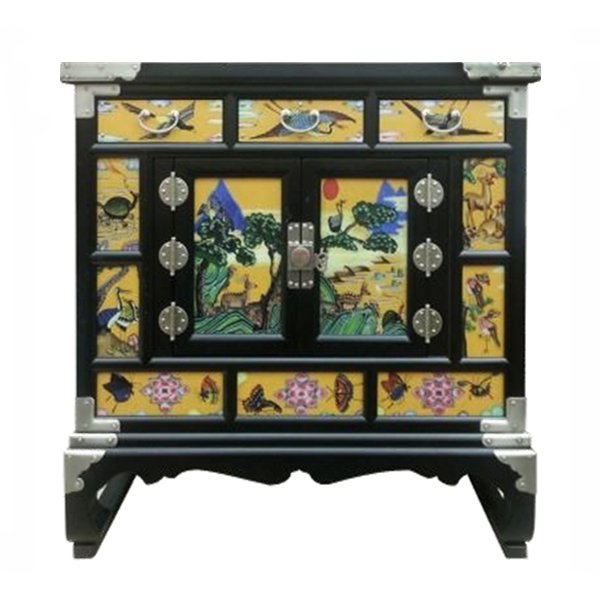 Китайский комод Chinoiserie chest of drawers yellow Желтый Черный в Екатеринбурге | Loft Concept 