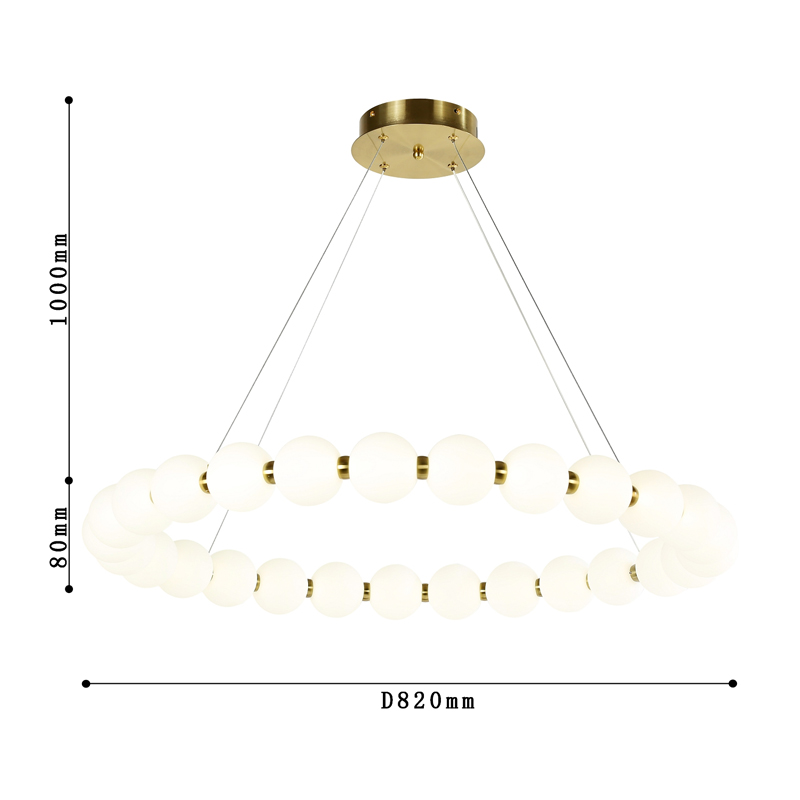 Люстра с плафоном из акриловых шаров PEARLS  в Екатеринбурге
