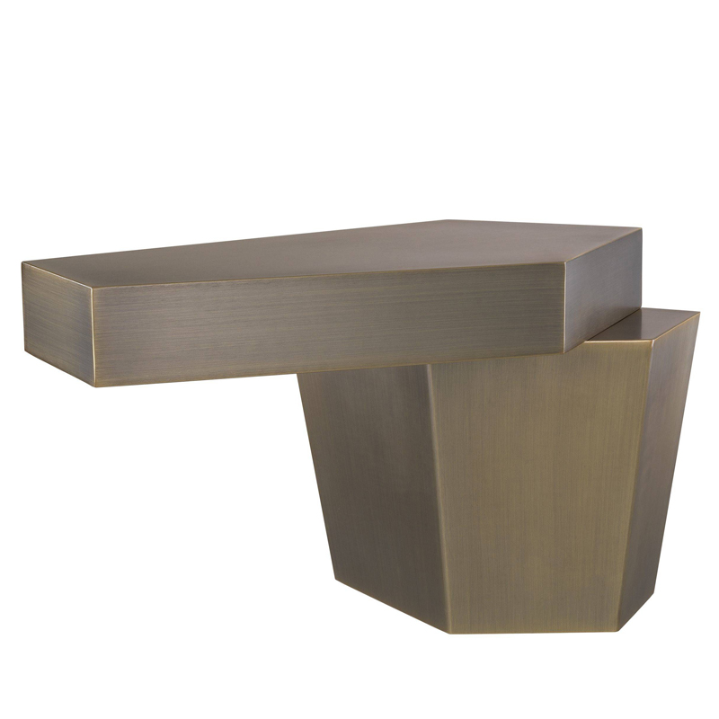 Кофейный стол Eichholtz Coffee Table Calabasas Low brass Латунь Античная полированная в Екатеринбурге | Loft Concept 