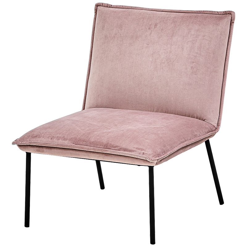 Кресло Corner Armchair Single pink Розовый пастельный Черный в Екатеринбурге | Loft Concept 