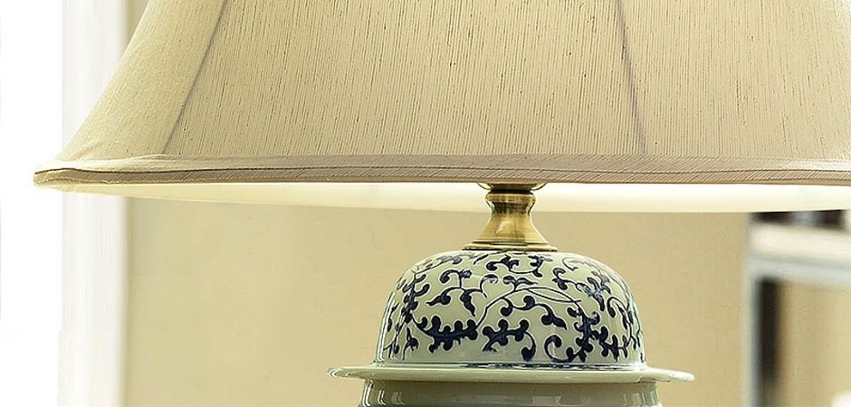 Настольная керамическая лампа с узором Kelly - Loft-Concept в Екатеринбурге