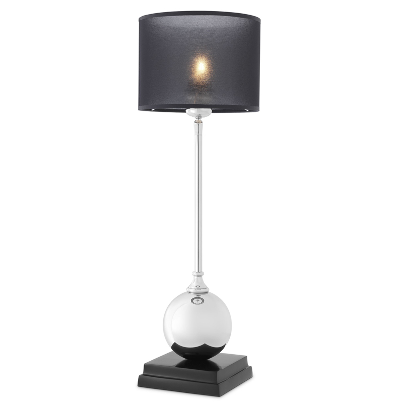 Настольная лампа Eichholtz Table Lamp Carnivale Никель Черный в Екатеринбурге | Loft Concept 