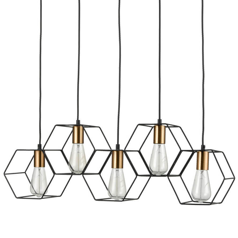 Люстра Loft Wire Cage Pendant 5 Черный в Екатеринбурге | Loft Concept 