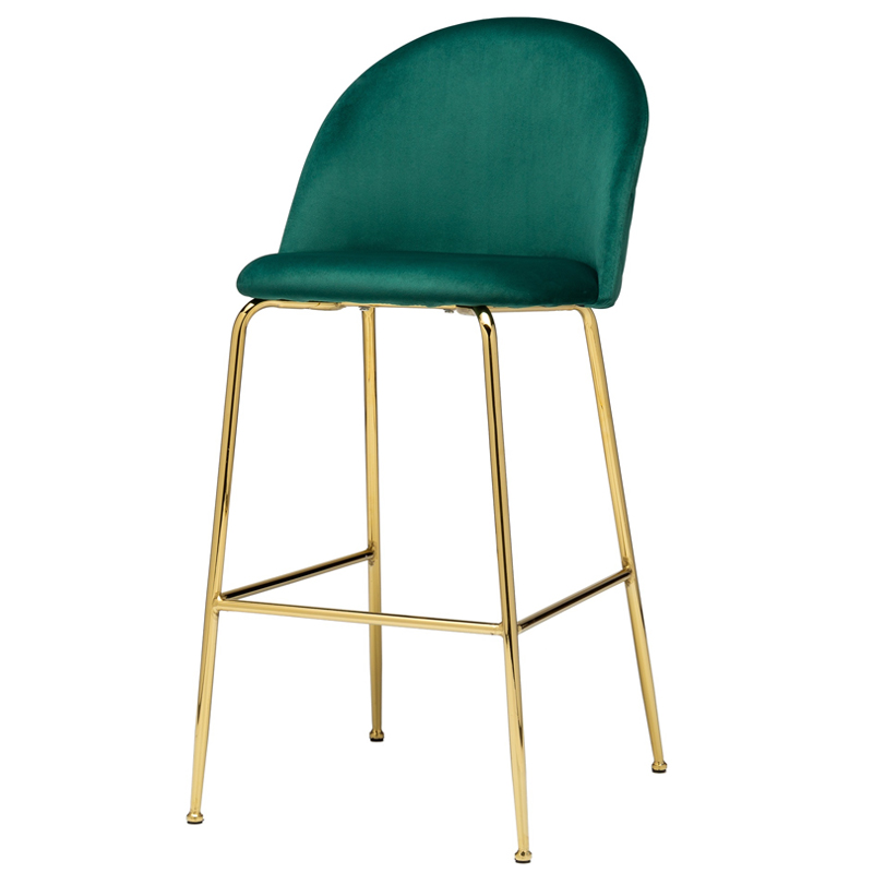 Барный стул Vendramin Bar Stool green Зеленый Глянцевое золото в Екатеринбурге | Loft Concept 