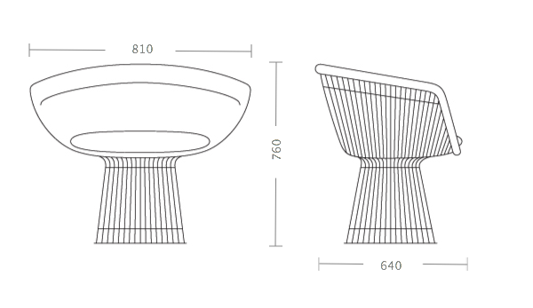 Кресло Platner lounge в Екатеринбурге