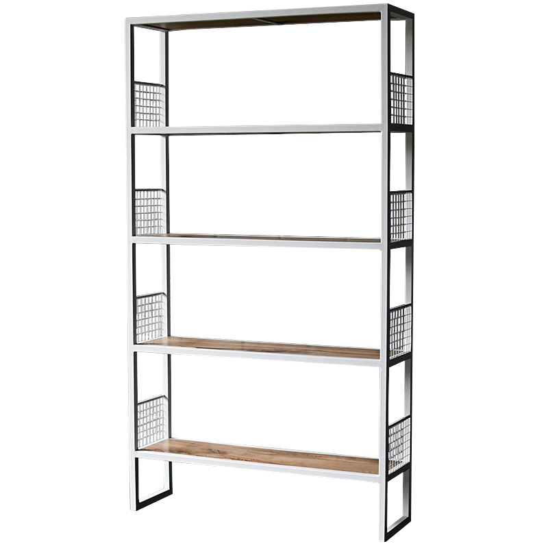 Стеллаж Richie Industrial Metal Rust White Rack Древесина Белый в Екатеринбурге | Loft Concept 