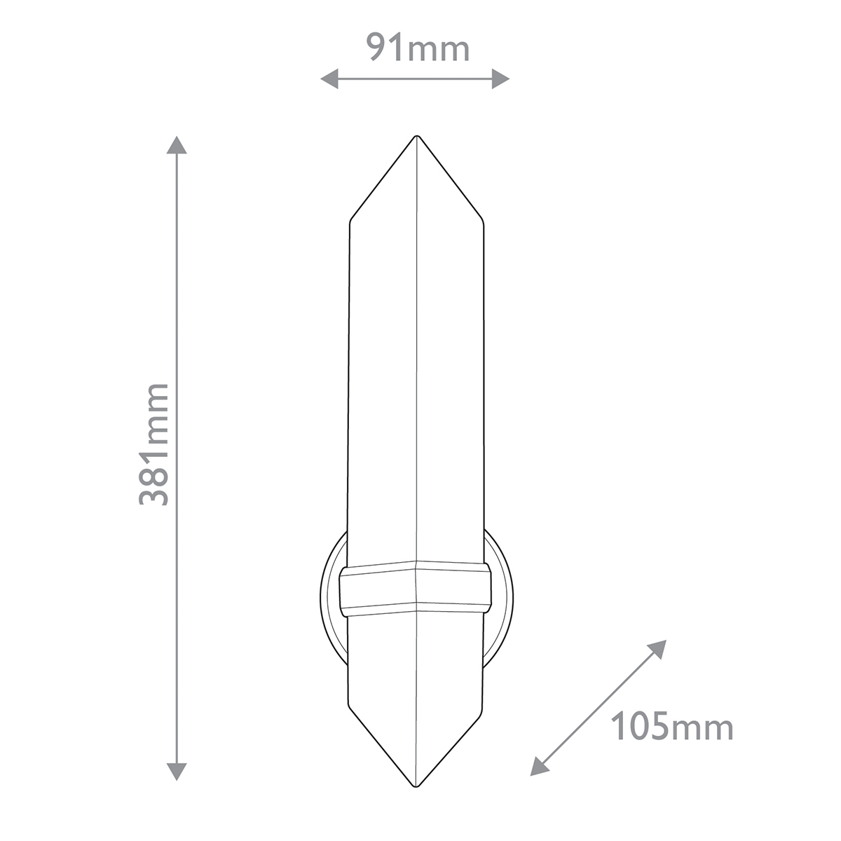 Бра черного цвета металлическое с вертикальным плафоном из алебстра Alora в Екатеринбурге