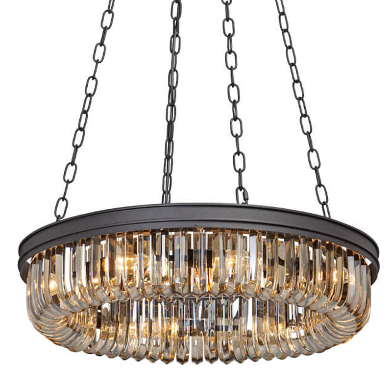 Люстра Retro Frozen Amber Glass Chandelier D 62 Черный в Екатеринбурге | Loft Concept 