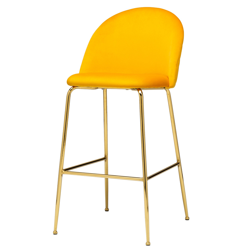 Барный стул Vendramin Bar Stool yellow Желтый Глянцевое золото в Екатеринбурге | Loft Concept 