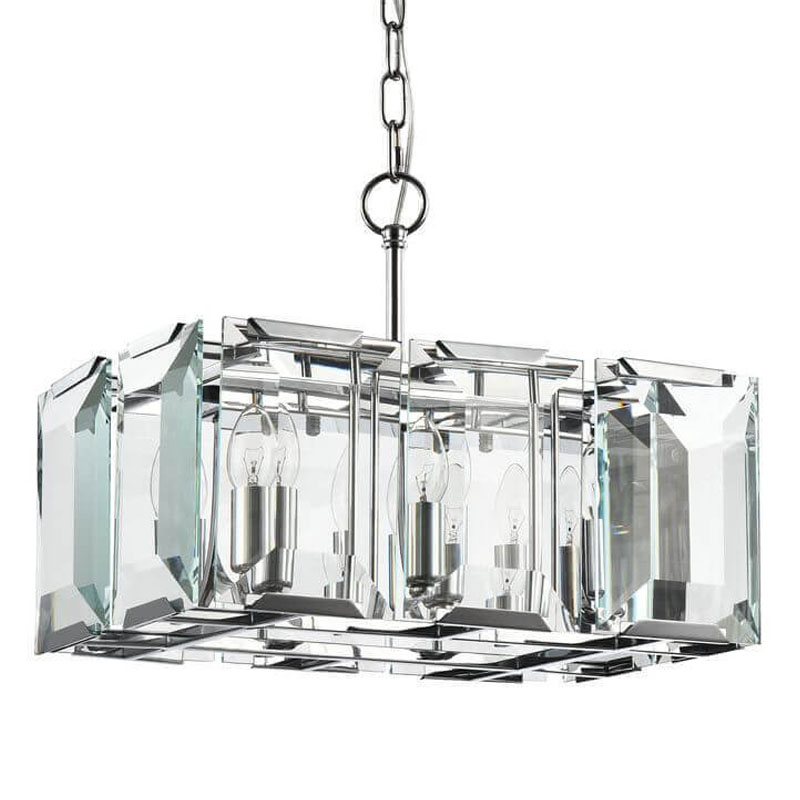 Люстра Harlow Crystal Square Chandelier chrome 6 Хром в Екатеринбурге | Loft Concept 