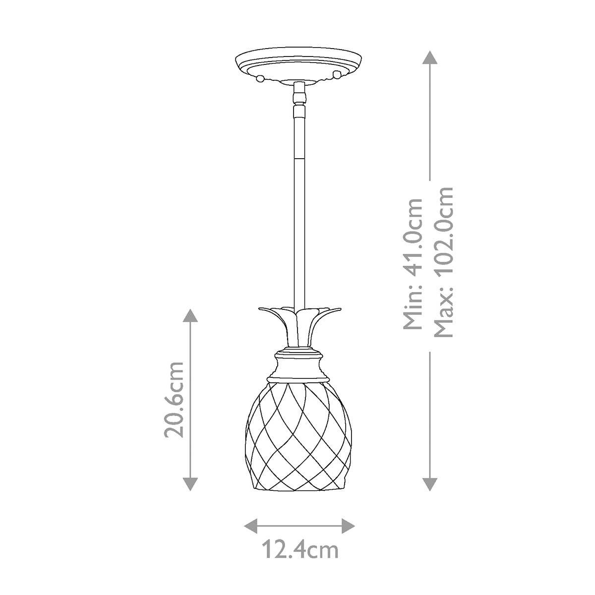 Подвесной светильник цвета латунь с прозрачнымплафоном в форме ананаса Hinkley в Екатеринбурге