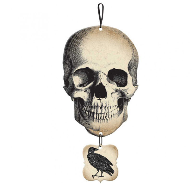 Аксессуар HALLOWEEN Hanging Skull Серый Черный в Екатеринбурге | Loft Concept 