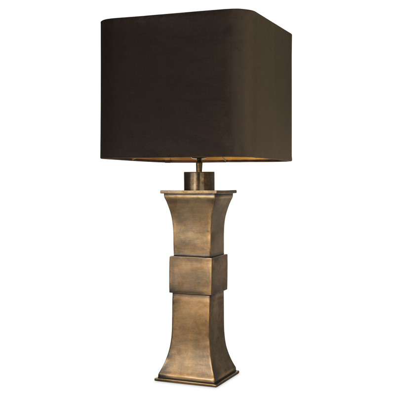 Настольная лампа Eichholtz Table Lamp Avia Латунь Античная полированная Черный в Екатеринбурге | Loft Concept 