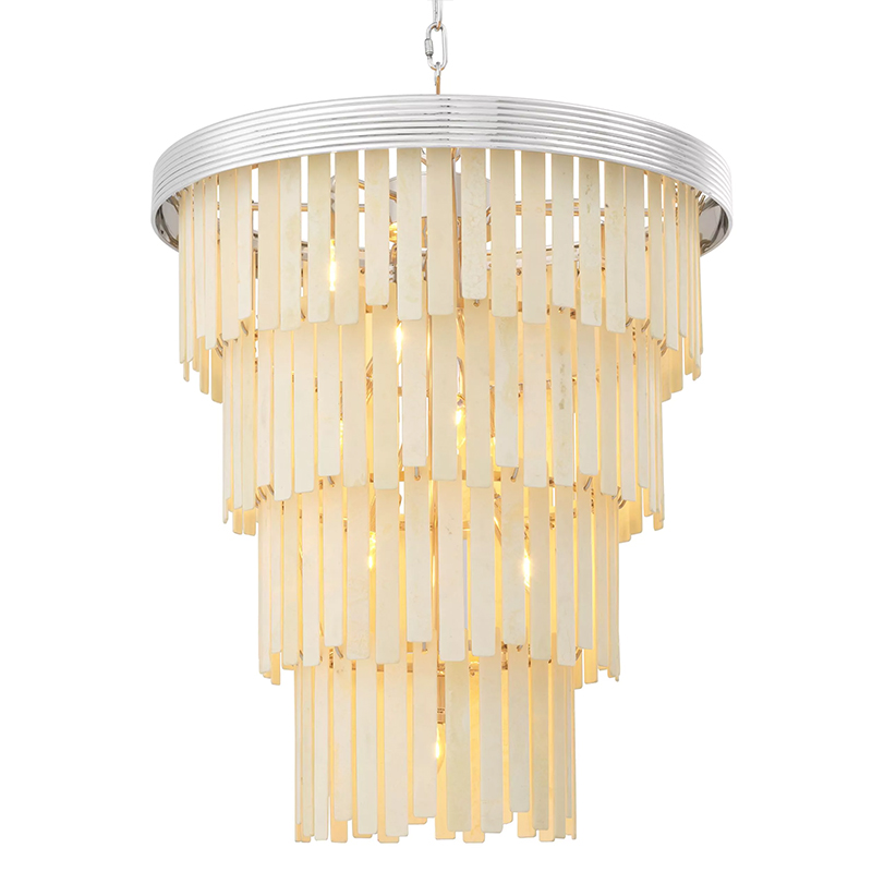 Люстра Eichholtz Chandelier Arizona L Nickel Никель ivory ( слоновая кость ) в Екатеринбурге | Loft Concept 