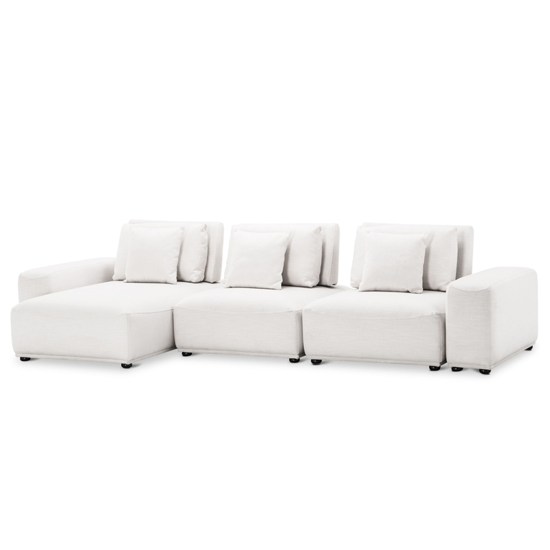 Диван Eichholtz Sofa Mondial Lounge white Белый Черный в Екатеринбурге | Loft Concept 