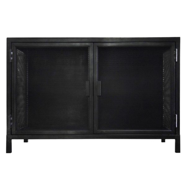 Буфет с 2-мя дверцами из металлической сетки Industrial Loft Dark Metal 2 Door Beto Cabinet Черный в Екатеринбурге | Loft Concept 