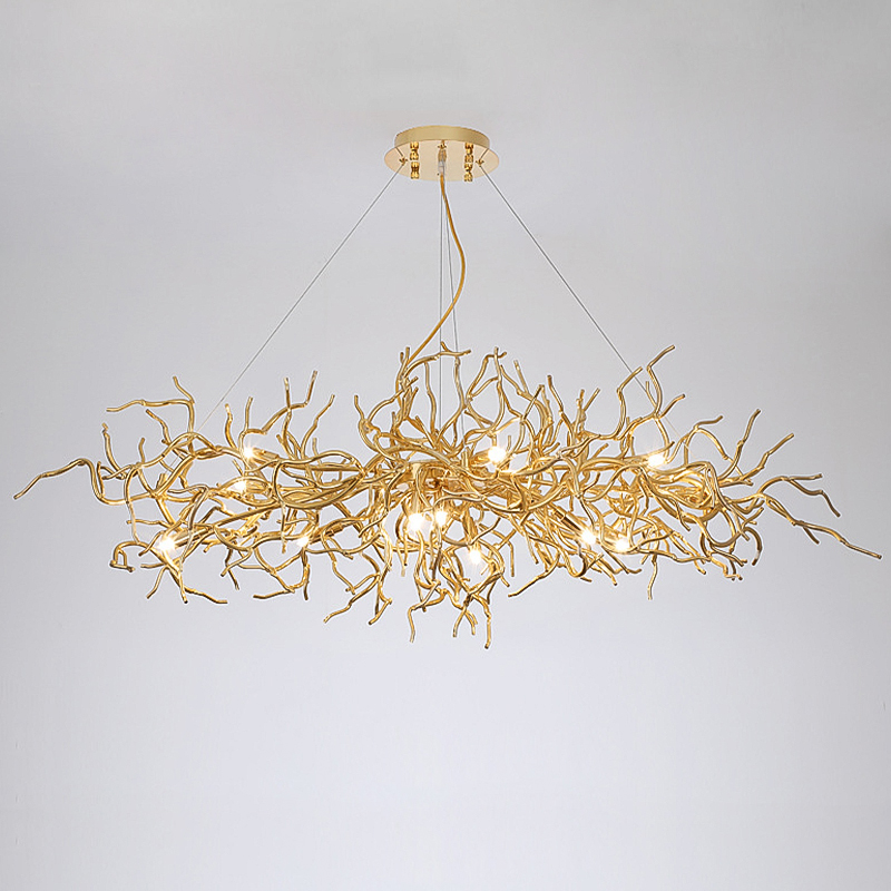 Люстра Felicite Long Gold Branches Chandelier Золотой в Екатеринбурге | Loft Concept 