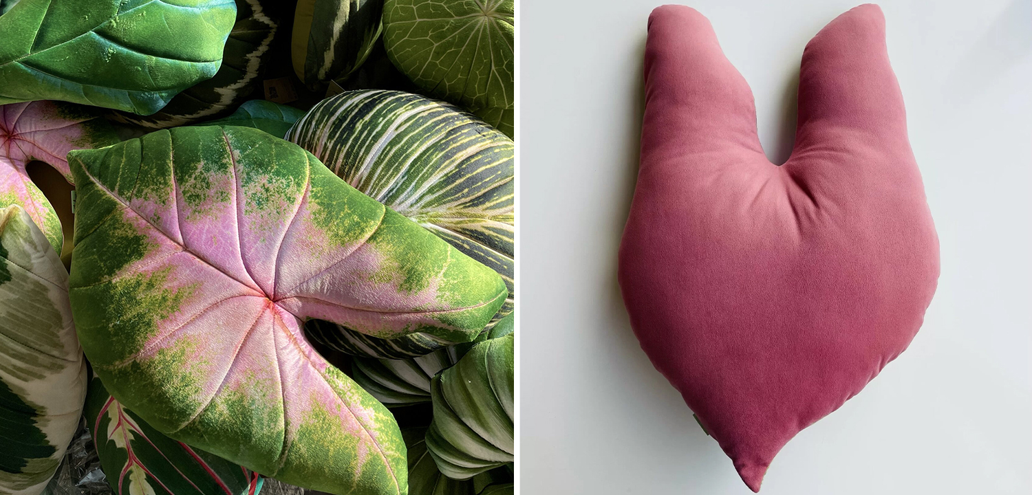 Декоративная подушка Botanical Cushion Caladium Bicolor - фото