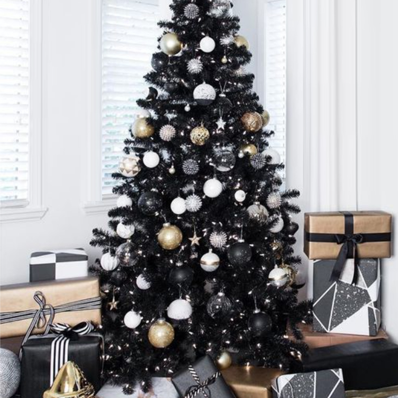 Дизайнерская Ель Christmas Tree Black and Gold Decor Черный Белый Золотой в Екатеринбурге | Loft Concept 