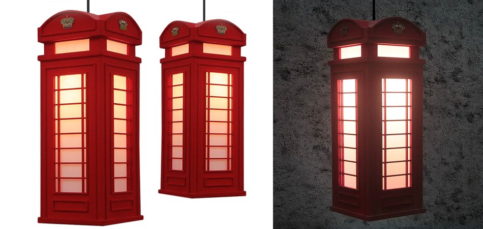 Подвесной светильник London Phone Booth Pendant - Loft-Concept в Екатеринбурге