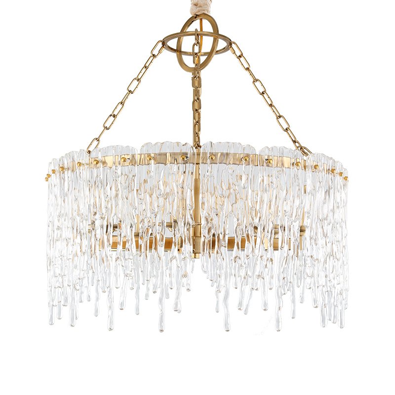 Люстра Cold Heart Chandelier Золотой Прозрачное Стекло в Екатеринбурге | Loft Concept 