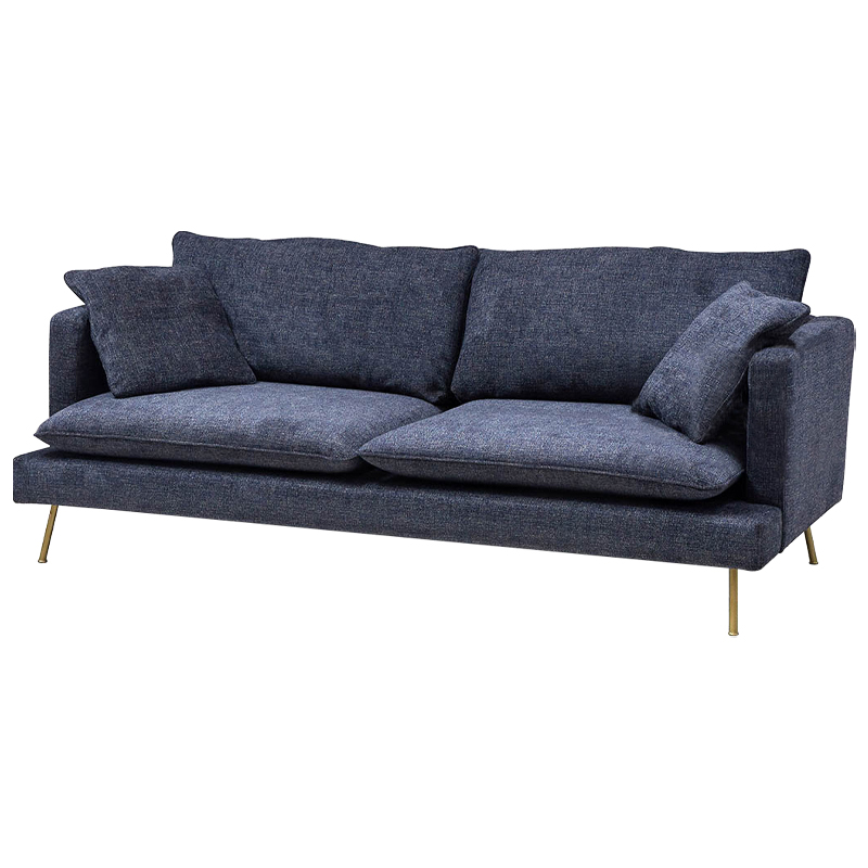 Диван Lambert Sofa Blue Синий Синий Золотой в Екатеринбурге | Loft Concept 