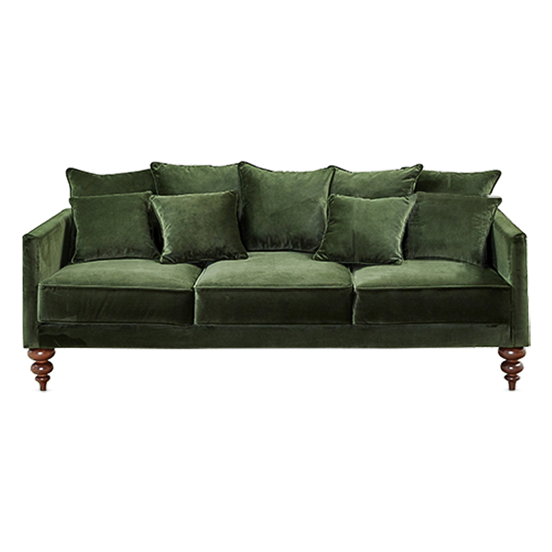 Диван Graceful Details Sofa Green Коричневый Зеленый в Екатеринбурге | Loft Concept 