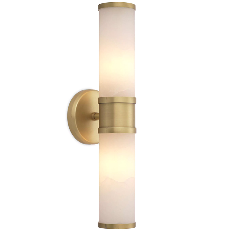 Бра Eichholtz Wall Lamp Claridges Double Латунь Бежевый в Екатеринбурге | Loft Concept 