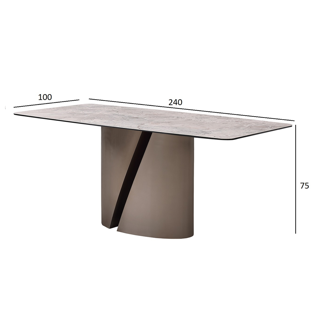 Стол обеденный керамический серый Servorios в Екатеринбурге