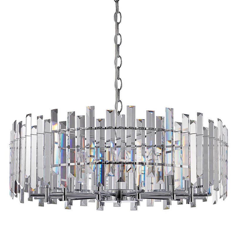 Люстра Langley Chandelier chrome 80 Хром Прозрачный в Екатеринбурге | Loft Concept 