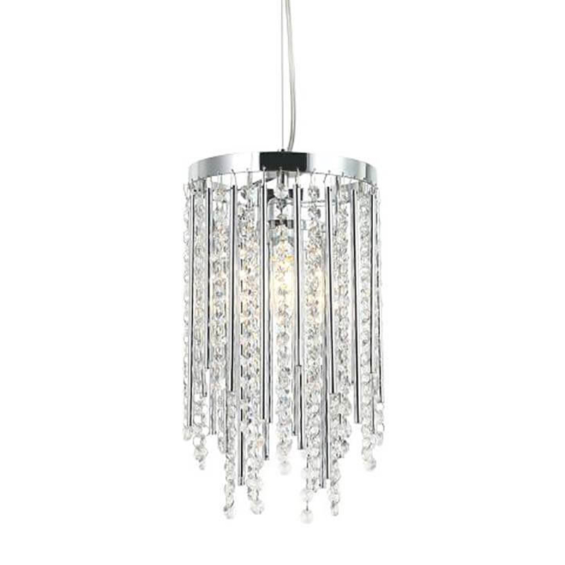 Подвесной светильник Crystal Wind Chimes Chrome Hanging Lamp Хром Прозрачный в Екатеринбурге | Loft Concept 