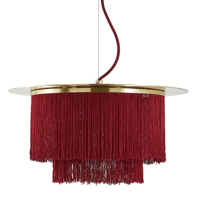 Люстра Houtique Chandelier Burgundy Бургундский красный Латунь в Екатеринбурге | Loft Concept 