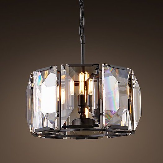 Люстра RH Harlow Crystal Round Chandelier 4 Черный в Екатеринбурге | Loft Concept 