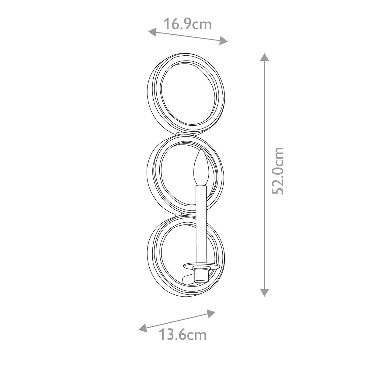 Бра в виде трех круглых зеркал Kichler в Екатеринбурге