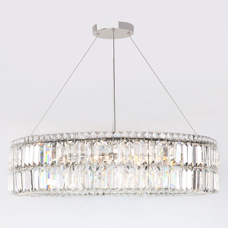 Люстра Darleen Crystal Nickel Chandelier 17 Никель Прозрачный (Transparent) в Екатеринбурге | Loft Concept 