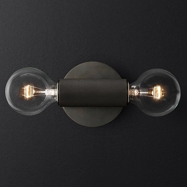 Бра RH Utilitaire Inline Sconce Black Темная бронза в Екатеринбурге | Loft Concept 