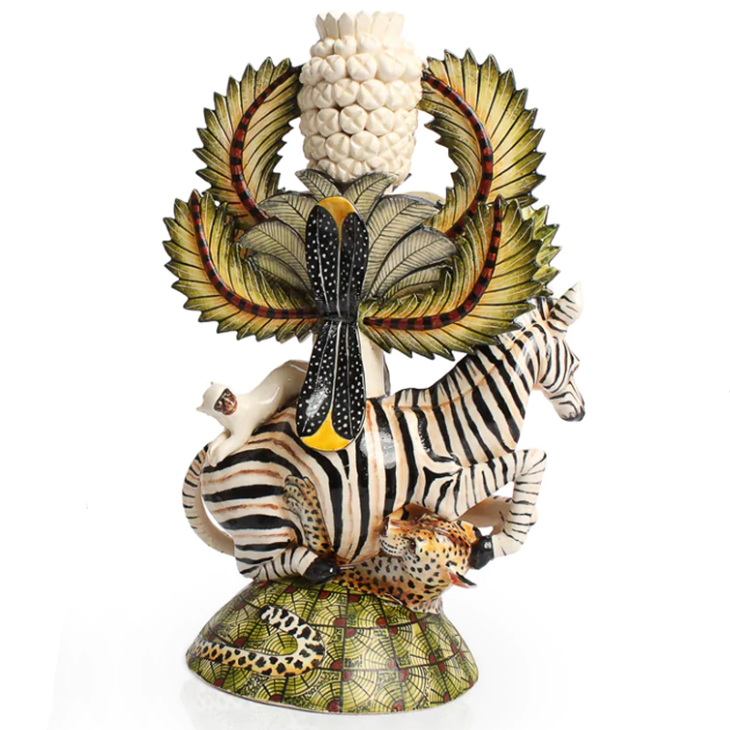 Подсвечник Зебры Zebra and Leopard Candle Holders Зеленый в Екатеринбурге | Loft Concept 