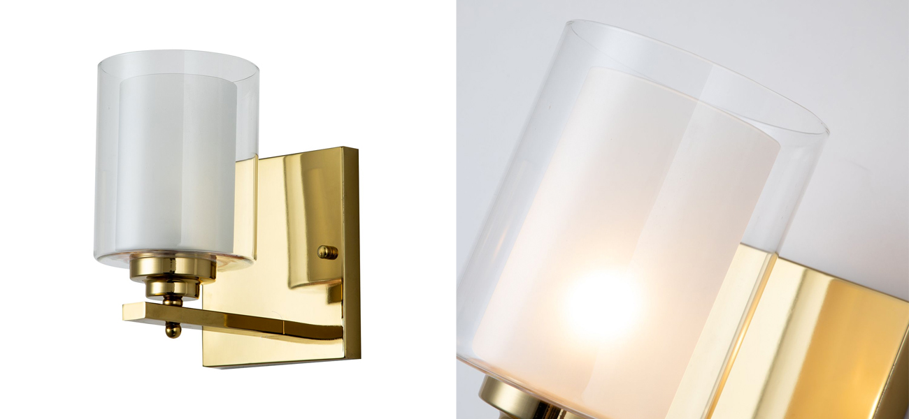 Бра с двойным плафоном Gold Helix - фото №1