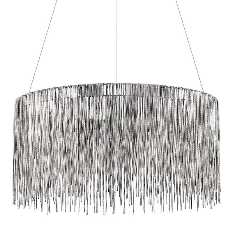 Люстра Atlantis Chain Chandelier Round Chrome Хром в Екатеринбурге | Loft Concept 