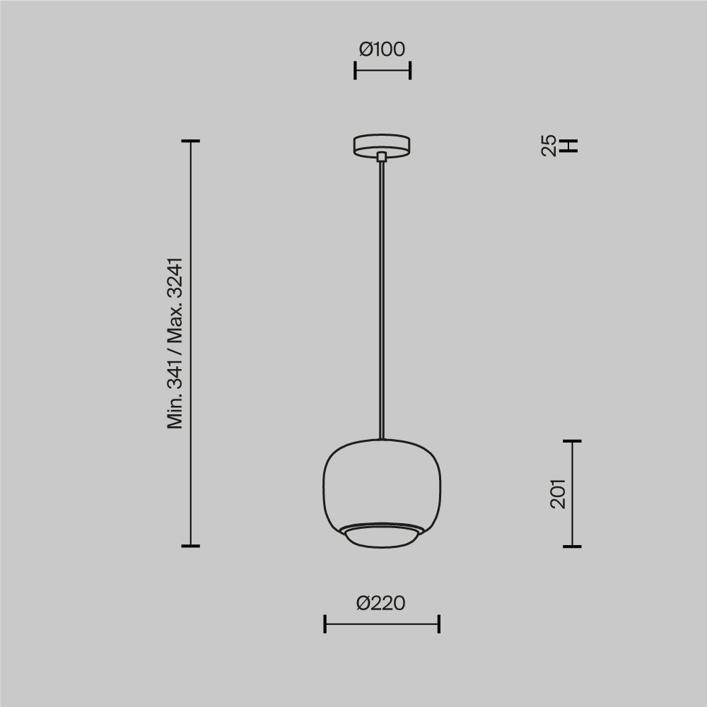 Подвесной светильник Brio Черный 3000К 12Вт в Екатеринбурге