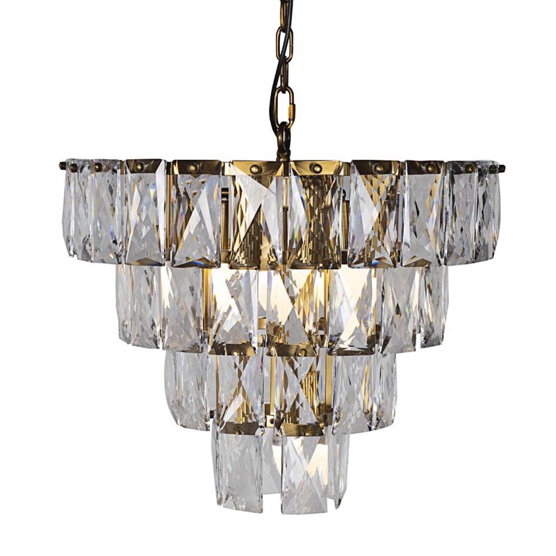 Люстра Tiers Crystal Light Chandelier brass 7 Латунь в Екатеринбурге | Loft Concept 