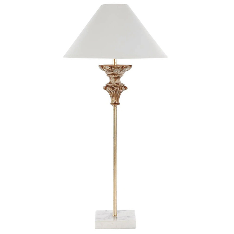 Настольная лампа Gilbert Provence Table lamp Белый Коричневый винтаж в Екатеринбурге | Loft Concept 