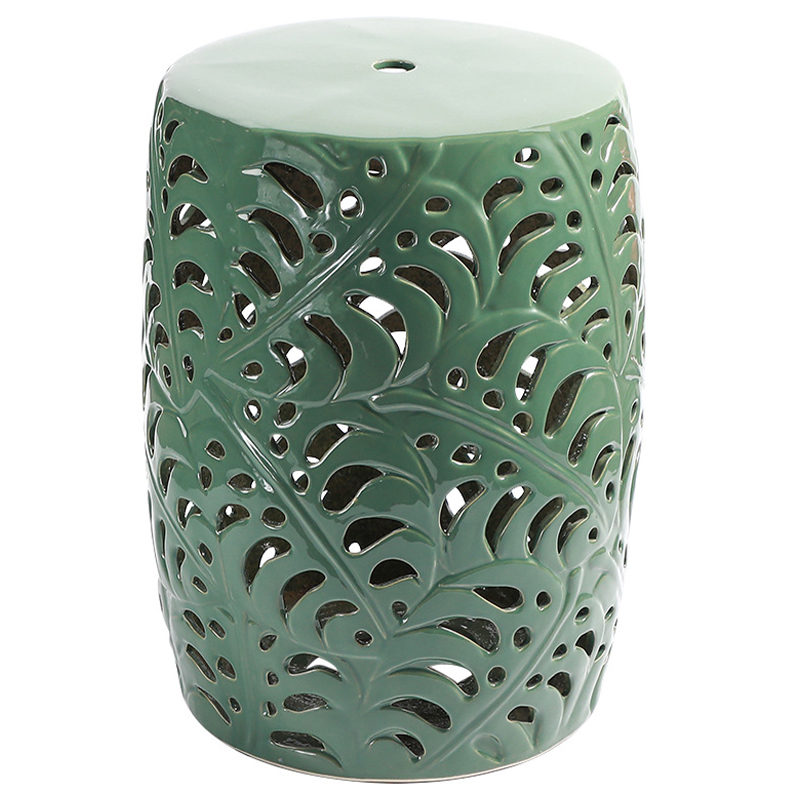 Керамический табурет Green Leaves Ceramic Stool Зеленый шалфей в Екатеринбурге | Loft Concept 