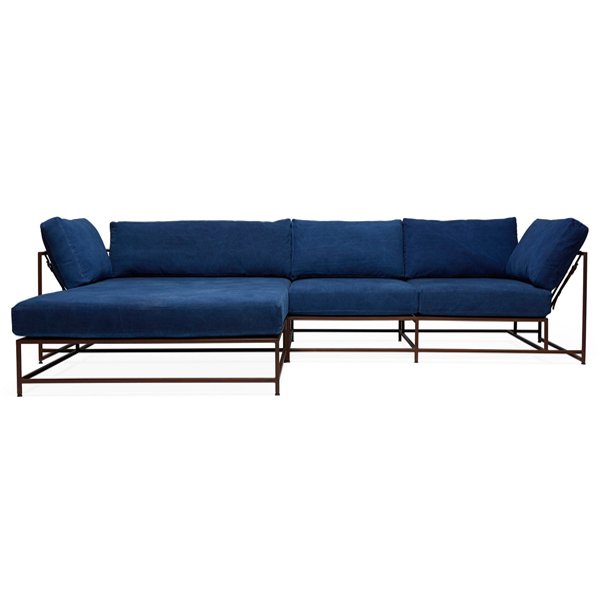 Угловой диван Indigo Denim and copper Sectional sofa  Индиго в Екатеринбурге | Loft Concept 