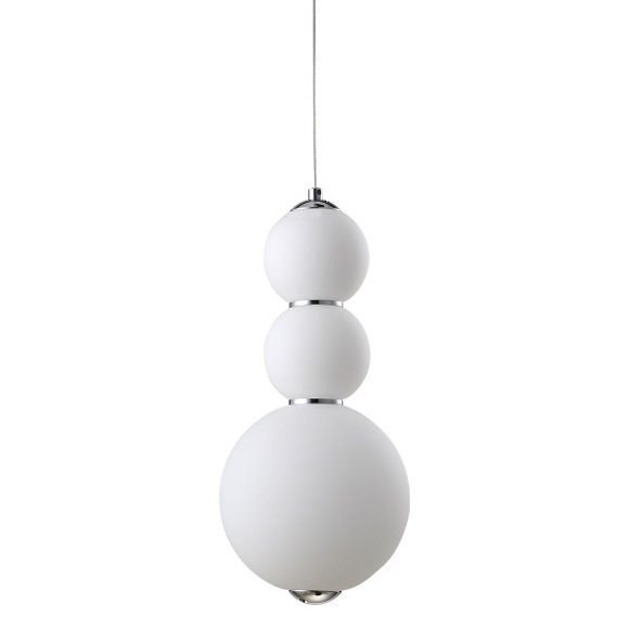 Люстра PEARLS Suspension Pendant Lamp D Белый Хром в Екатеринбурге | Loft Concept 