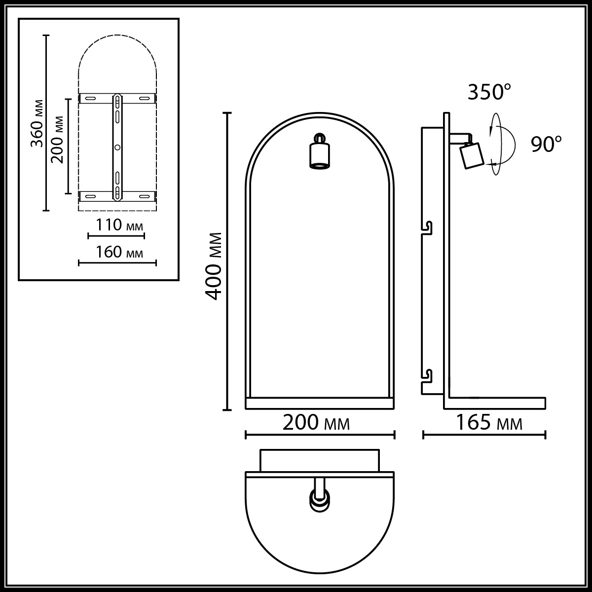 Настенный светильник зеленого цвета с бронзовой рамкой овальной формы с полкой Herbarium  в Екатеринбурге