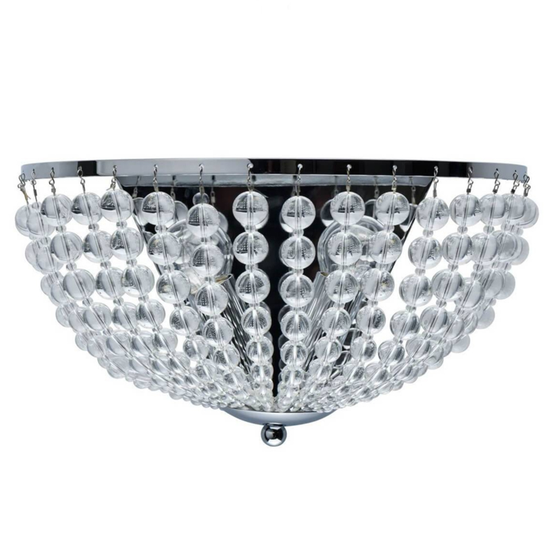 Бра Virginia Clear Beads Wall Lamp chrome Хром Прозрачное Стекло в Екатеринбурге | Loft Concept 