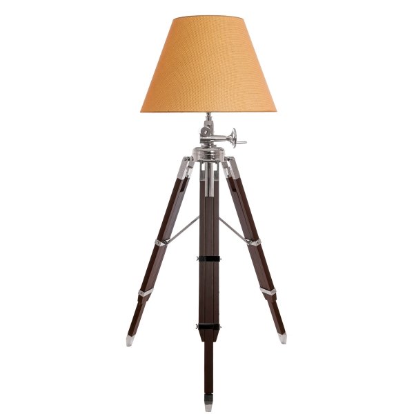 Напольная лампа Tripod Floor Lamp Бежево-серый Коричневый в Екатеринбурге | Loft Concept 