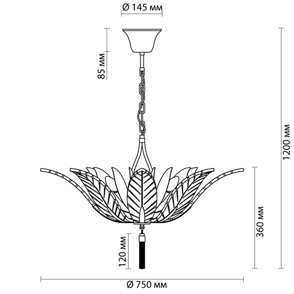 Люстра Glass Petals Chandelier 75 в Екатеринбурге