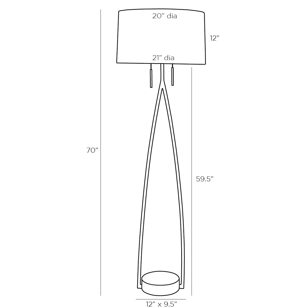 Торшер Arteriors KENNA FLOOR LAMP в Екатеринбурге